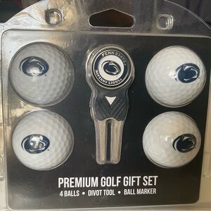 PENN STATE Nittany Lions Premium Golf Gift Set Official Team Golf Balls PSU New